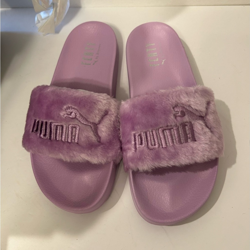 Puma Fenty  8.5 Faux  Fur Slides new in box